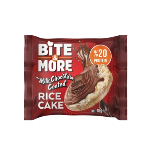 رايس كيك مغطى بشوكولاتة الحليب من بايت اند مور
