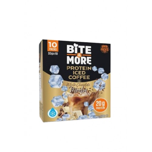 قهوة مثلجة بالبروتين بنكهة وايت شوكلت موكا من بايت اند مور