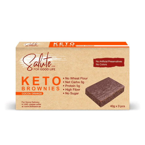 براوني الشوكولاته بنكهة البرتقال كيتو - Salute