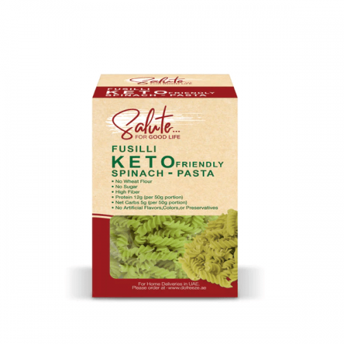 Keto Spinach Fusilli Pasta Salute