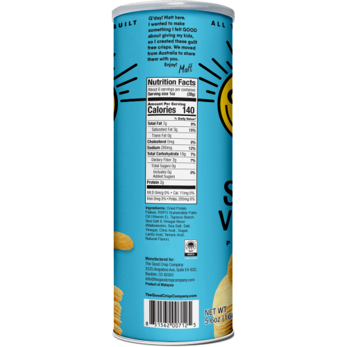 شيبس بملح البحر والخل- The Good Chips Company