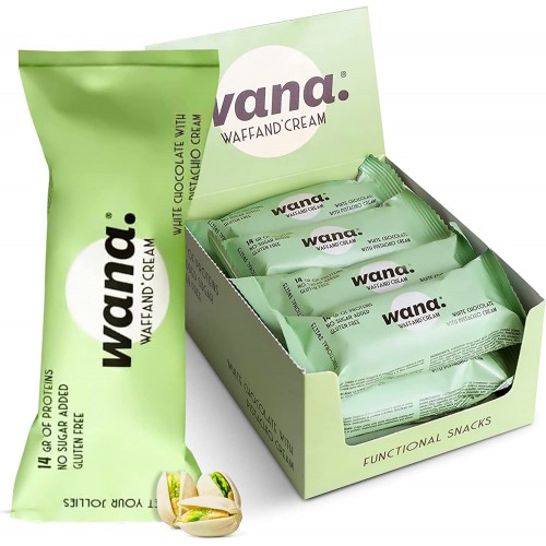 وانا ويفر بروتين بار بالشوكولاته البيضاء والبيستاشوا