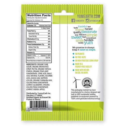 حلوى حامضة عضوية بنكهات الفواكه من يم ارث حلوى حامضة عضوية بنكهات الفواكه من يم ارث